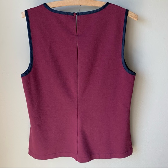 J. Crew Burgundy and navy tank - Picture 2 of 5